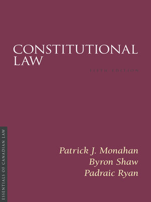 cover image of Constitutional Law